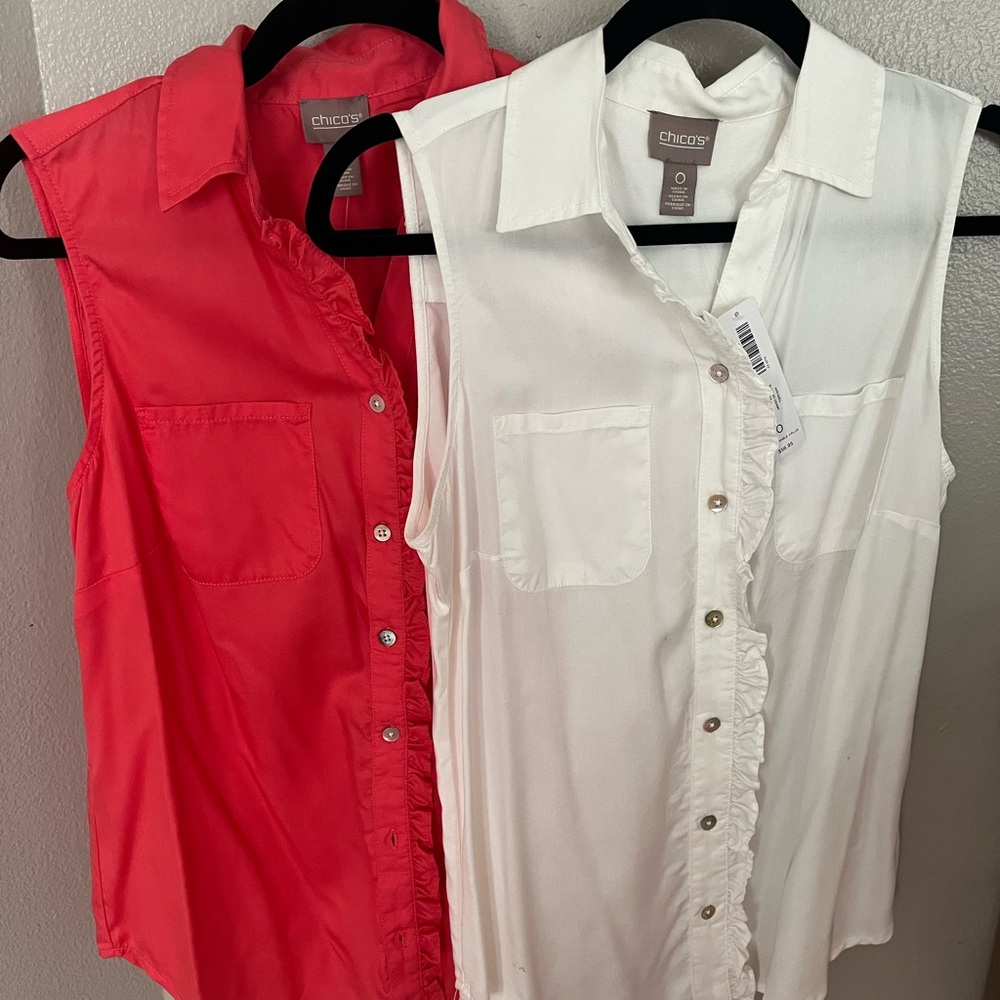 Chico's Sleeveless Denim Fashion Tanks